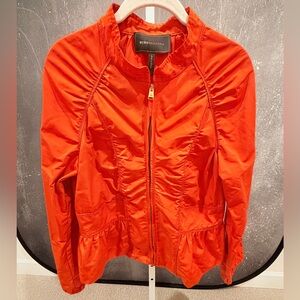 BCBGMaxAzria Women's Vibrant Burnt Orange Peplum Jacket